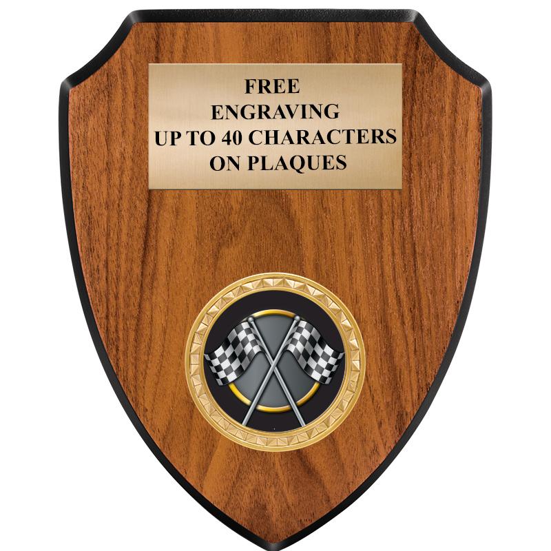 6"X7.5" WOOD SHIELD INSERT PLQ