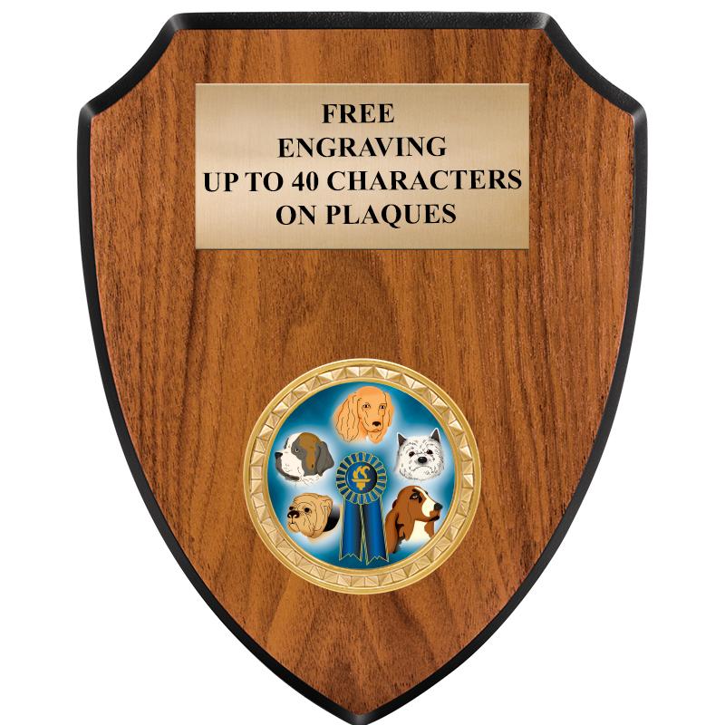 6"X7.5" WOOD SHIELD INSERT PLQ