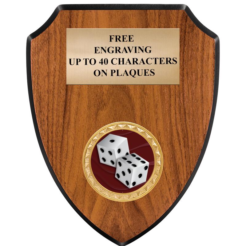 6"X7.5" WOOD SHIELD INSERT PLQ