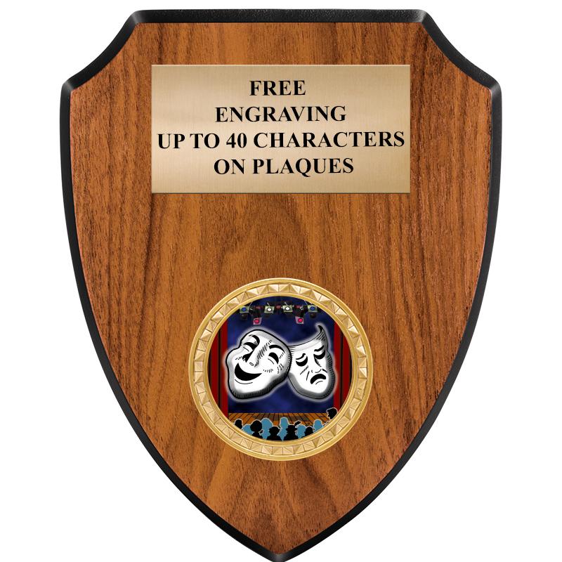 6"X7.5" WOOD SHIELD INSERT PLQ