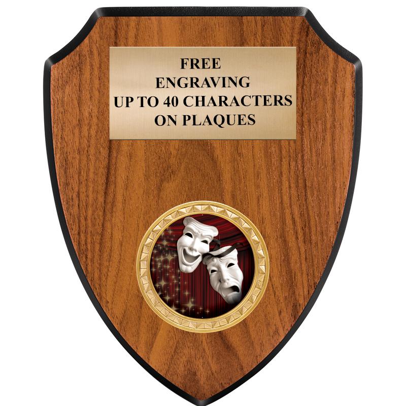 6"X7.5" WOOD SHIELD INSERT PLQ