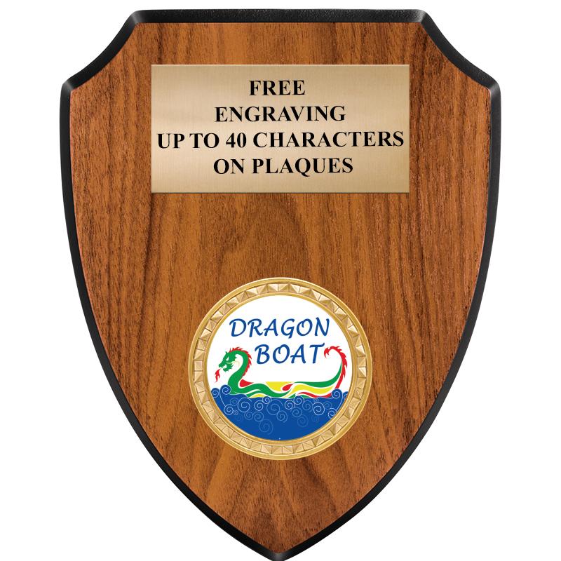 6"X7.5" WOOD SHIELD INSERT PLQ