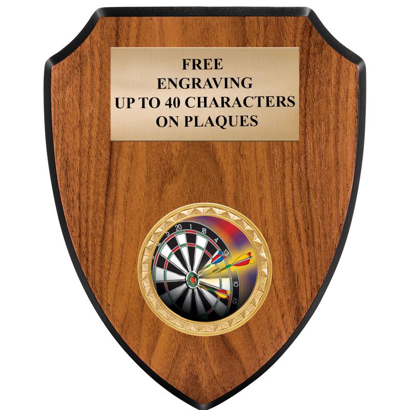 6"X7.5" WOOD SHIELD INSERT PLQ