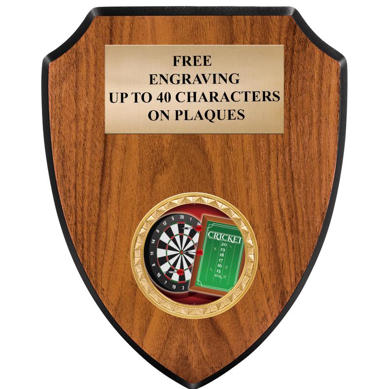 6"X7.5" WOOD SHIELD INSERT PLQ