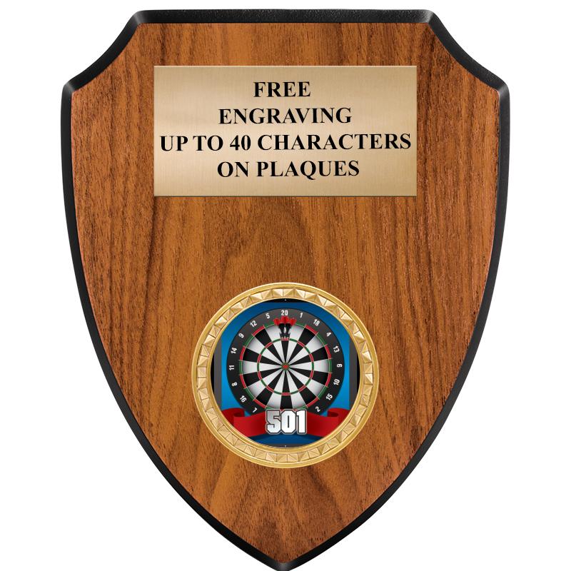 6"X7.5" WOOD SHIELD INSERT PLQ