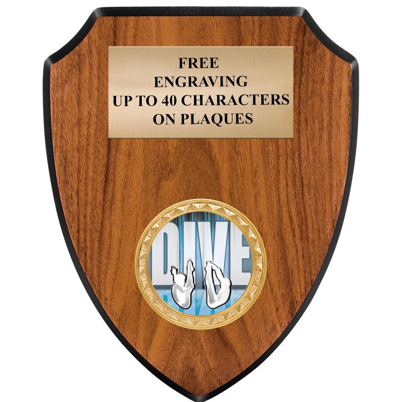 6"X7.5" WOOD SHIELD INSERT PLQ