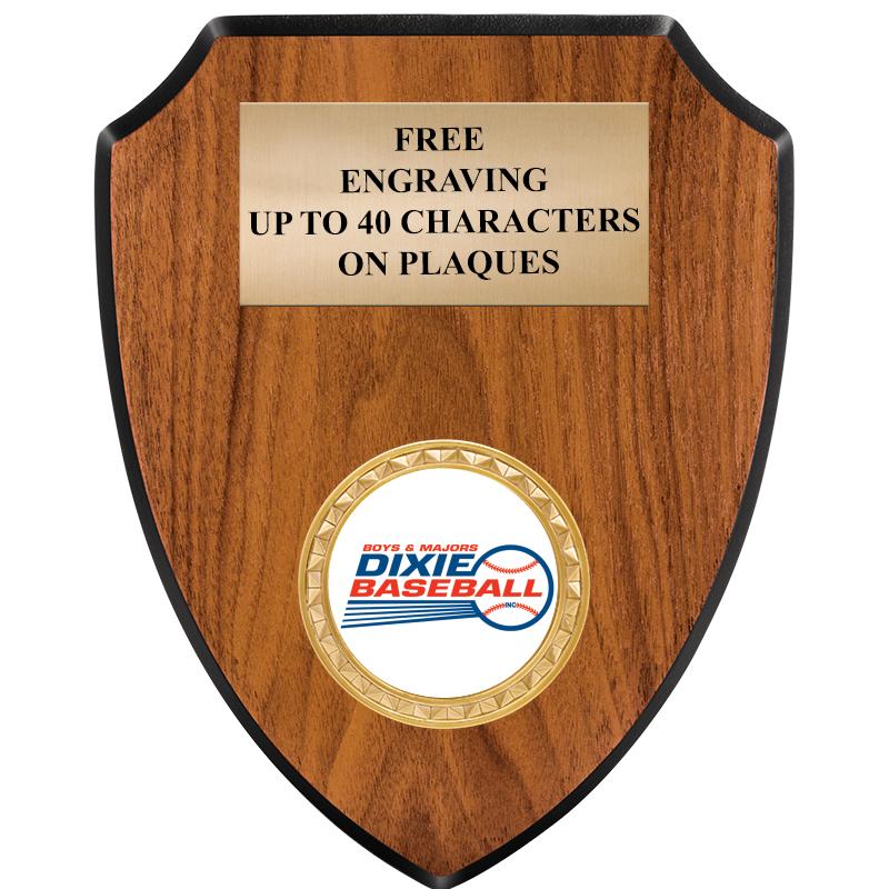 6"X7.5" WOOD SHIELD INSERT PLQ