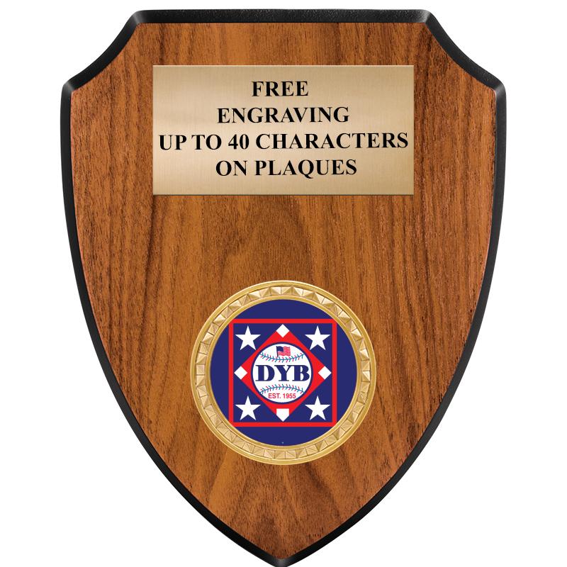 6"X7.5" WOOD SHIELD INSERT PLQ