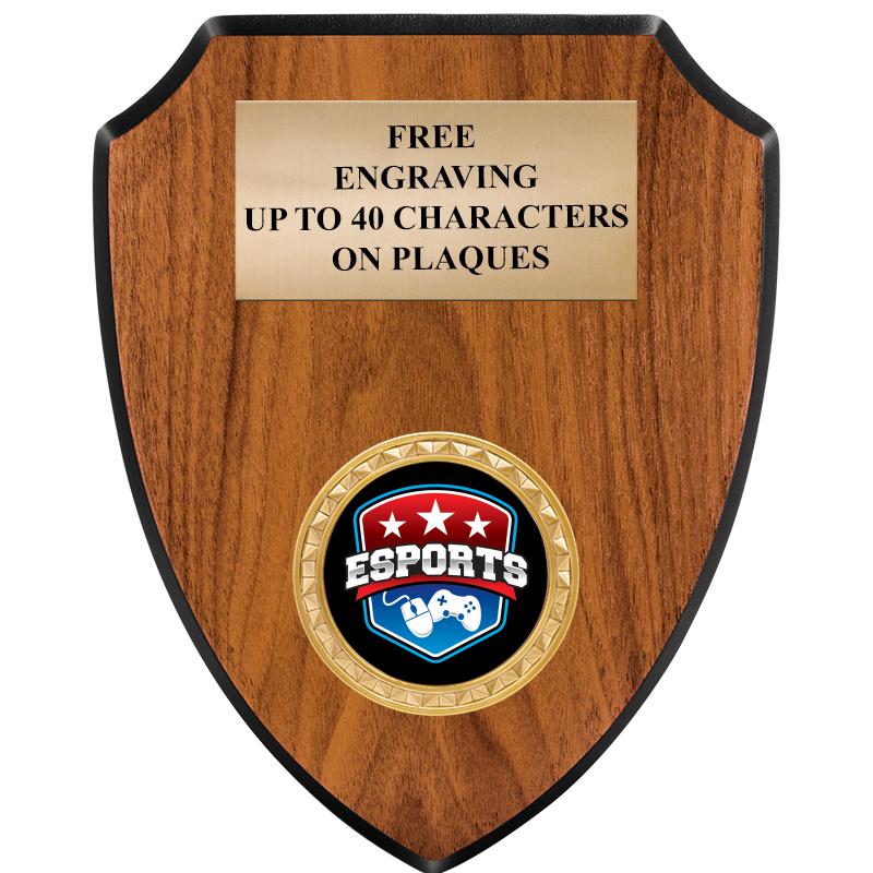 6"X7.5" WOOD SHIELD INSERT PLQ