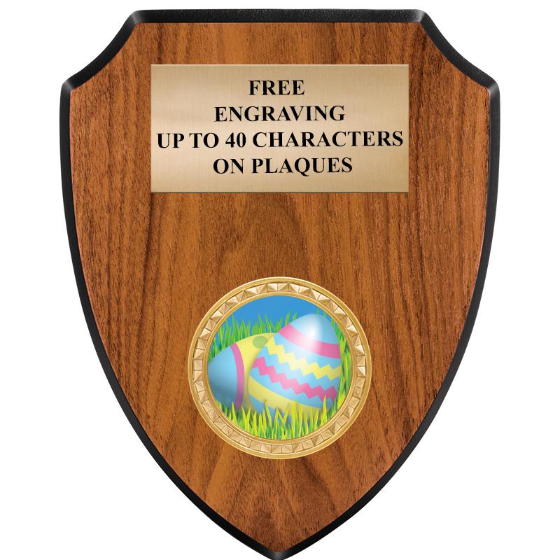 6"X7.5" WOOD SHIELD INSERT PLQ