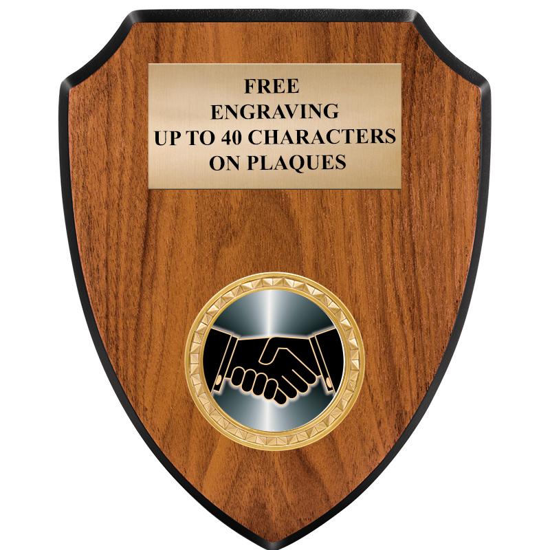 6"X7.5" WOOD SHIELD INSERT PLQ