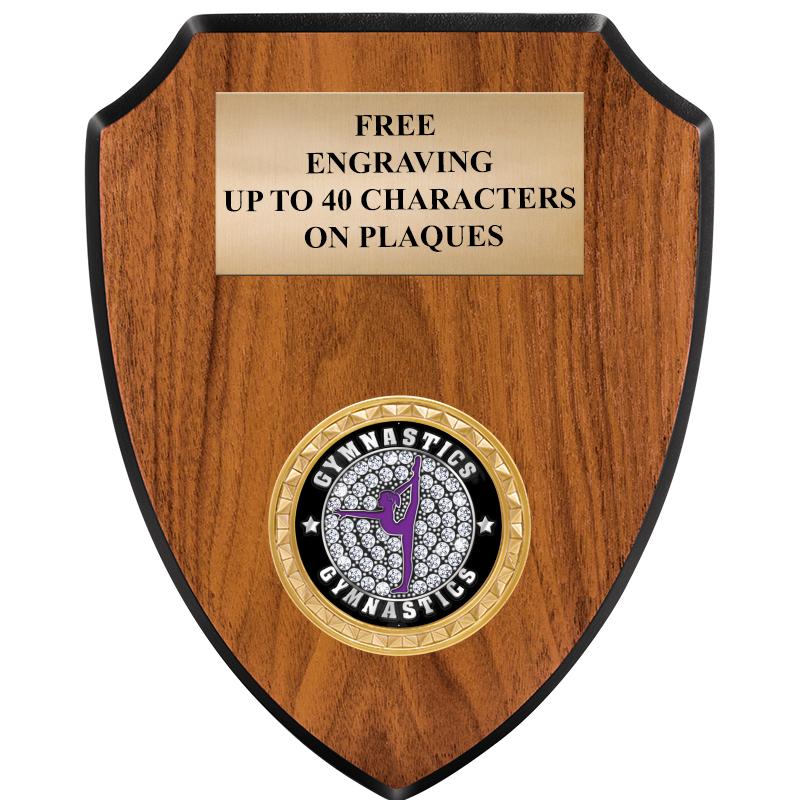 6"X7.5" WOOD SHIELD INSERT PLQ