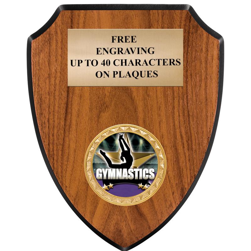 6"X7.5" WOOD SHIELD INSERT PLQ