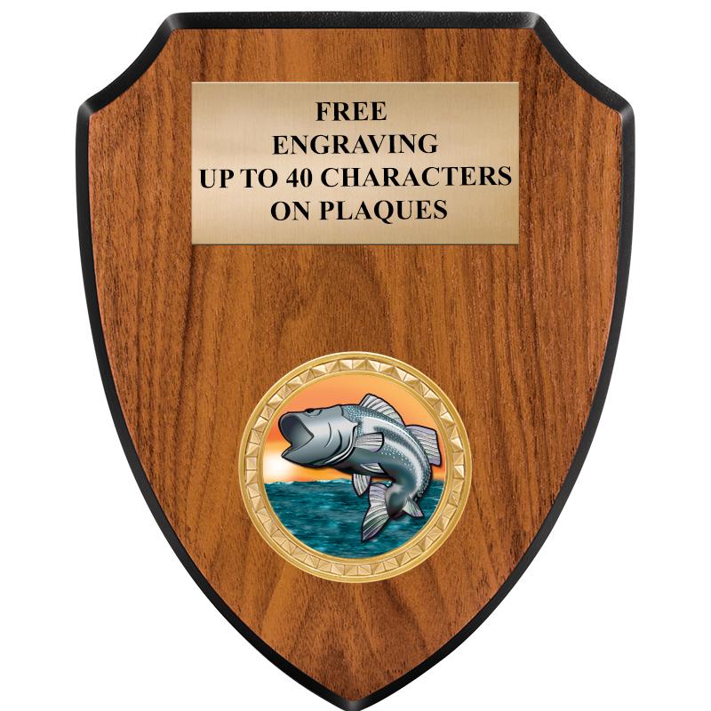 6"X7.5" WOOD SHIELD INSERT PLQ