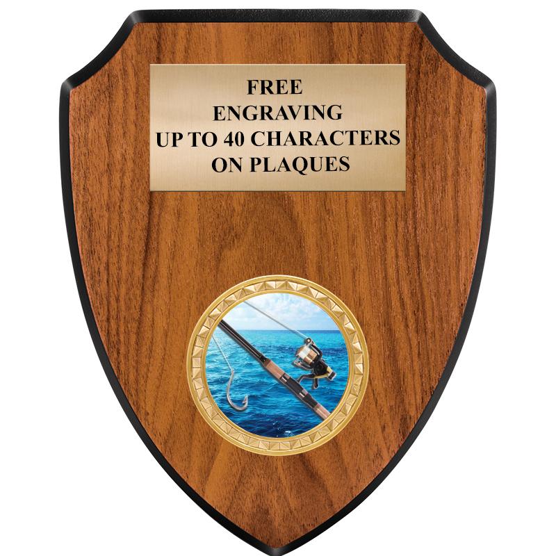 6"X7.5" WOOD SHIELD INSERT PLQ