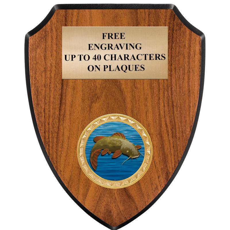 6"X7.5" WOOD SHIELD INSERT PLQ