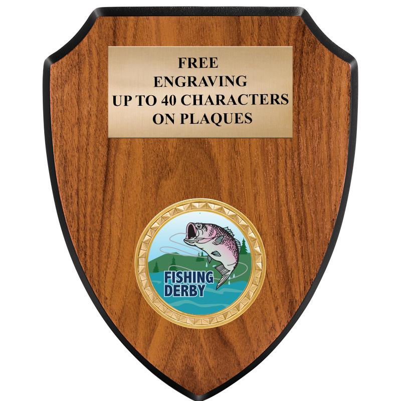 6"X7.5" WOOD SHIELD INSERT PLQ