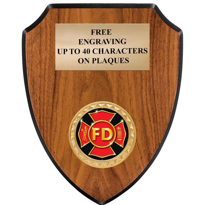 6"X7.5" WOOD SHIELD INSERT PLQ