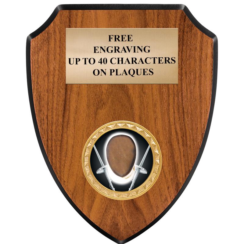 6"X7.5" WOOD SHIELD INSERT PLQ