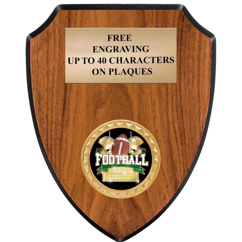 6"X7.5" WOOD SHIELD INSERT PLQ