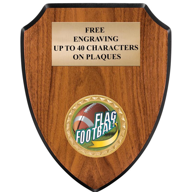 6"X7.5" WOOD SHIELD INSERT PLQ