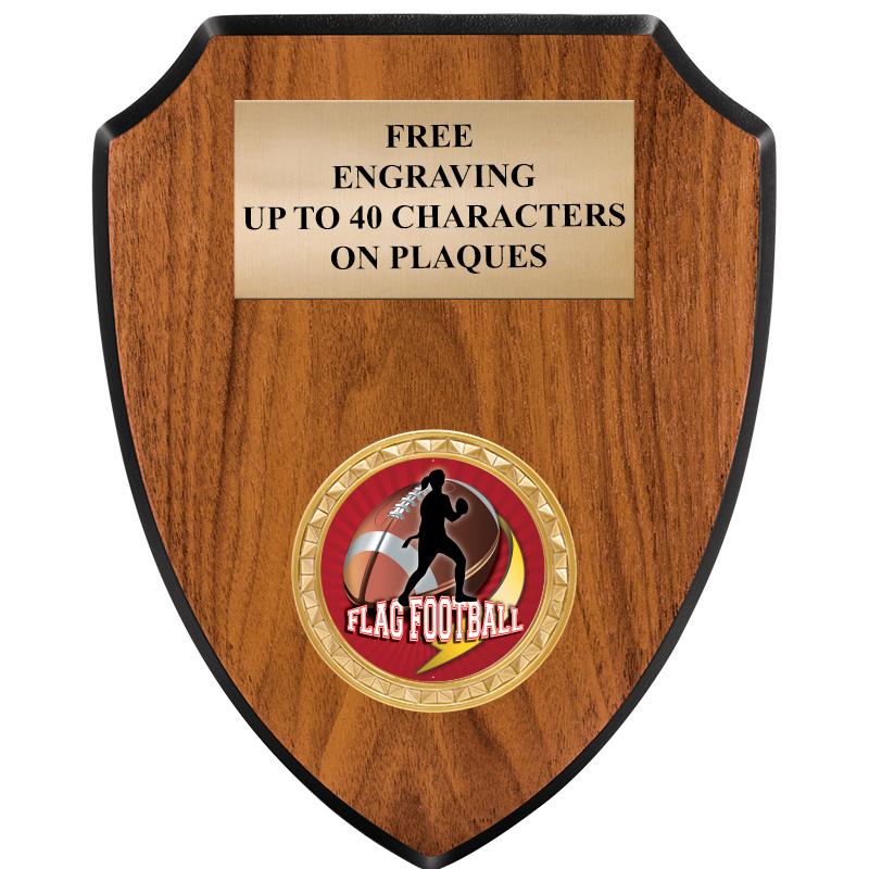 6"X7.5" WOOD SHIELD INSERT PLQ