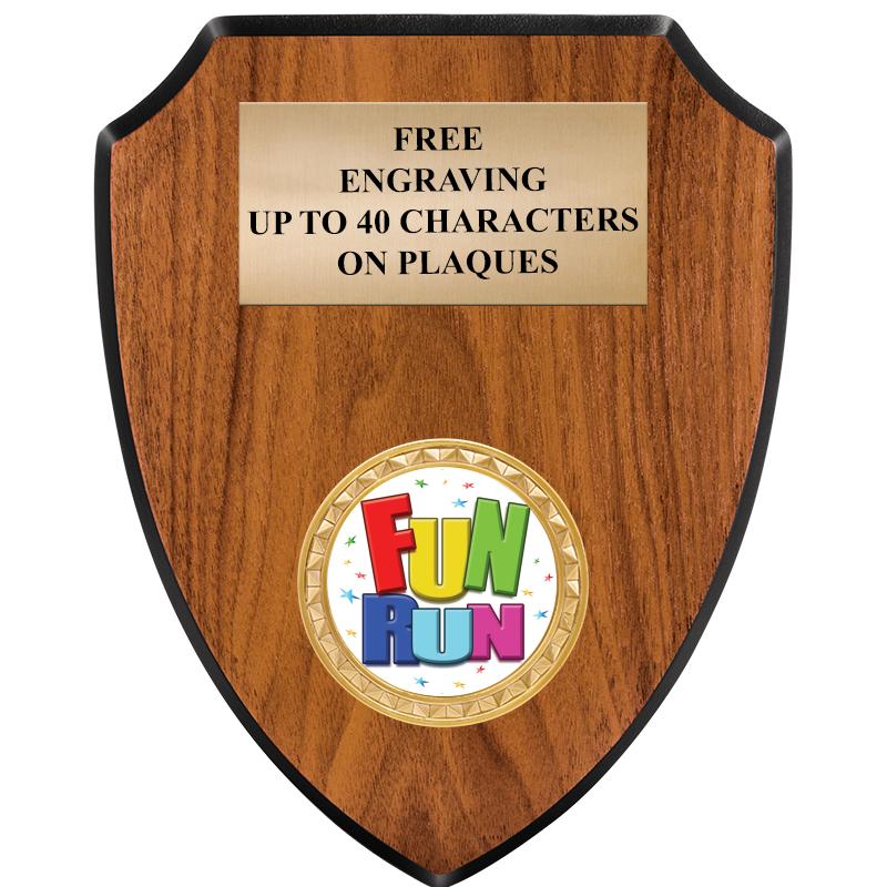 6"X7.5" WOOD SHIELD INSERT PLQ