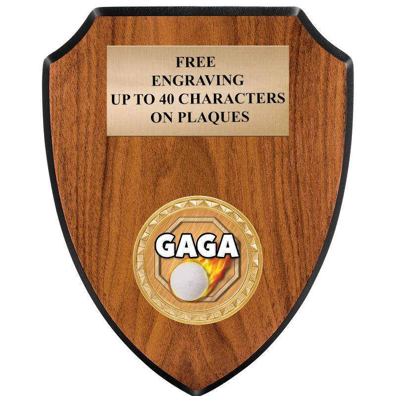 6"X7.5" WOOD SHIELD INSERT PLQ