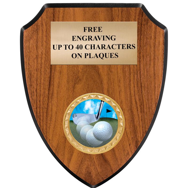 6"X7.5" WOOD SHIELD INSERT PLQ