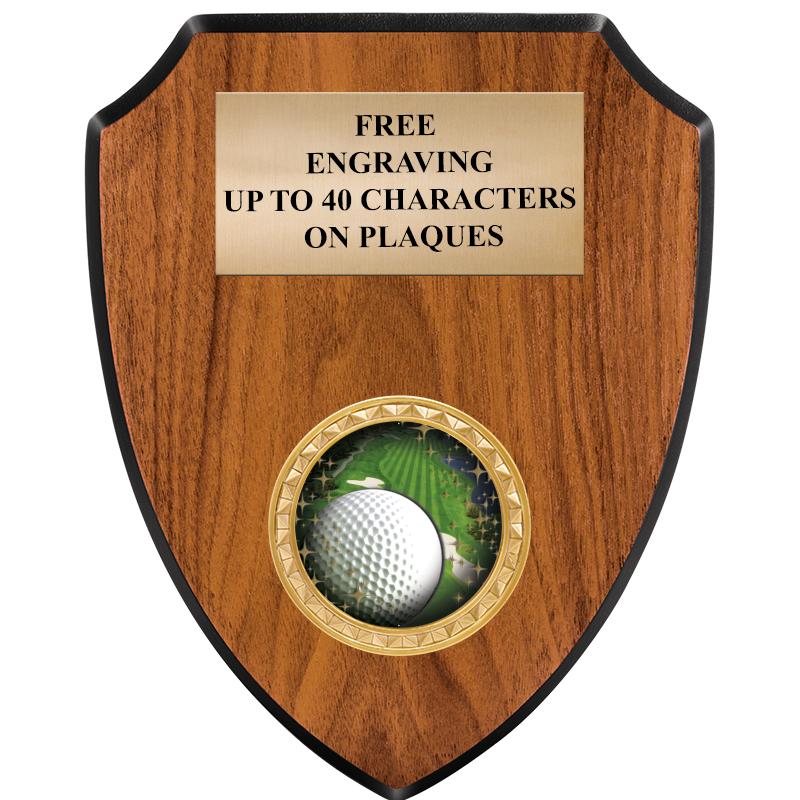 6"X7.5" WOOD SHIELD INSERT PLQ