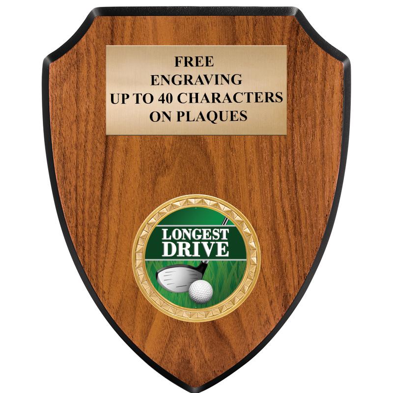 6"X7.5" WOOD SHIELD INSERT PLQ