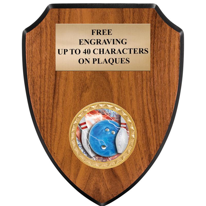 6"X7.5" WOOD SHIELD INSERT PLQ