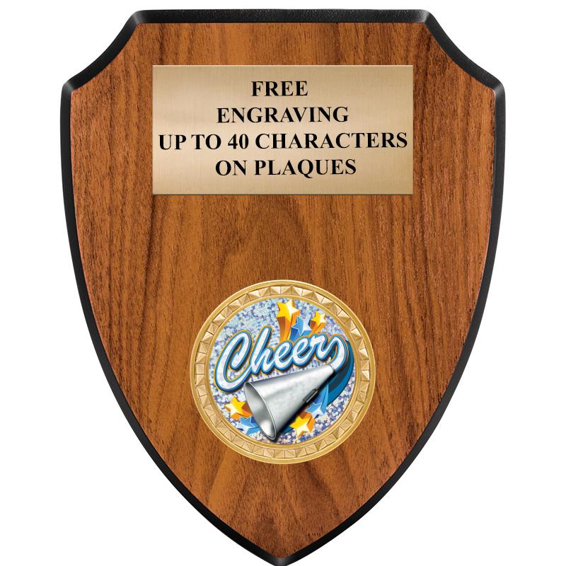 6"X7.5" WOOD SHIELD INSERT PLQ