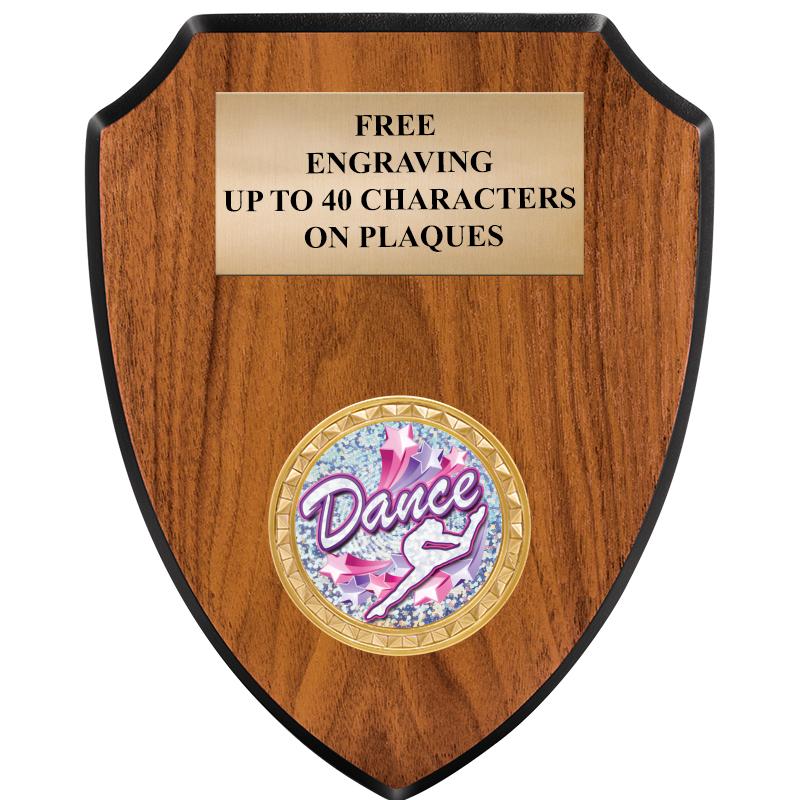 6"X7.5" WOOD SHIELD INSERT PLQ