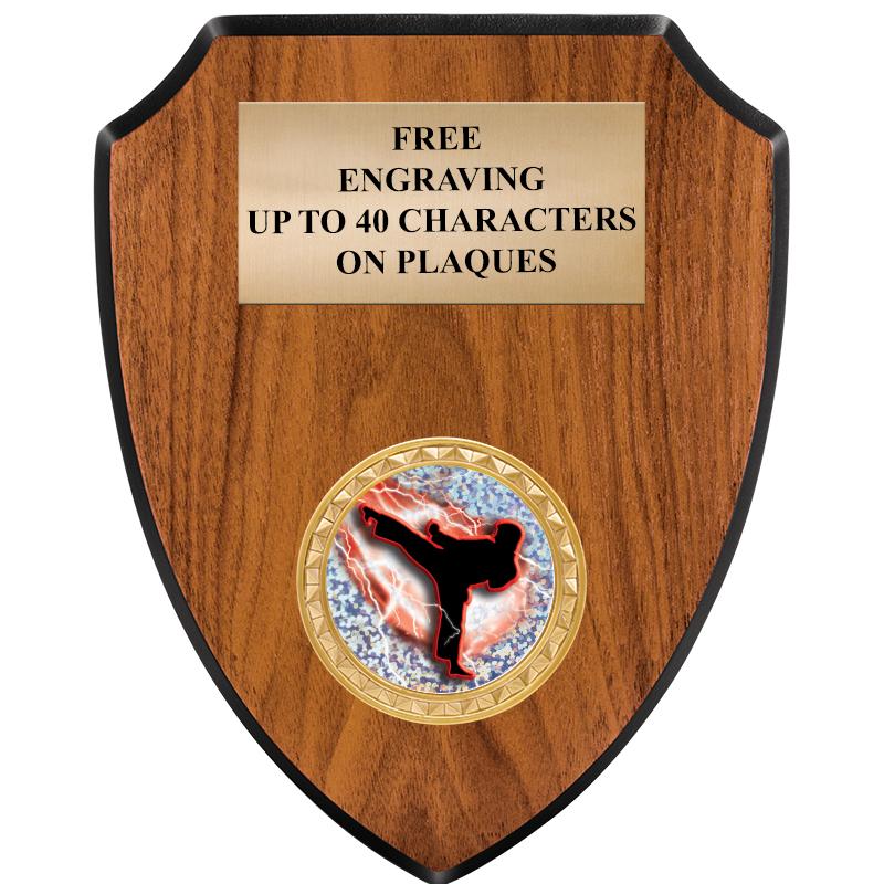 6"X7.5" WOOD SHIELD INSERT PLQ