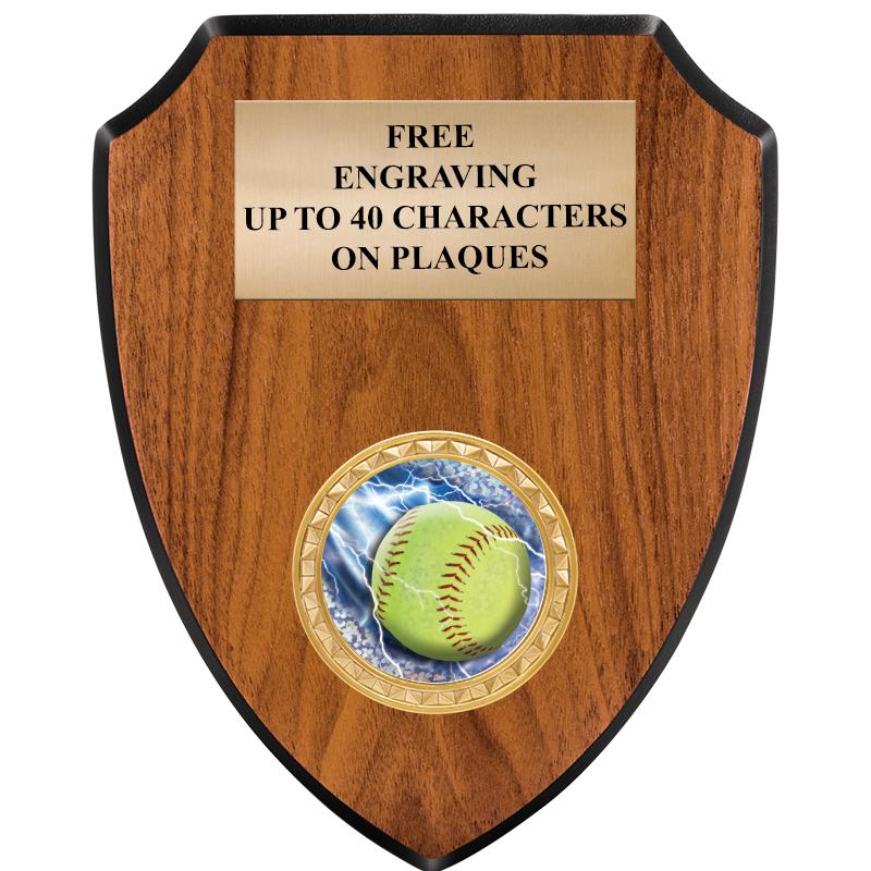 6"X7.5" WOOD SHIELD INSERT PLQ