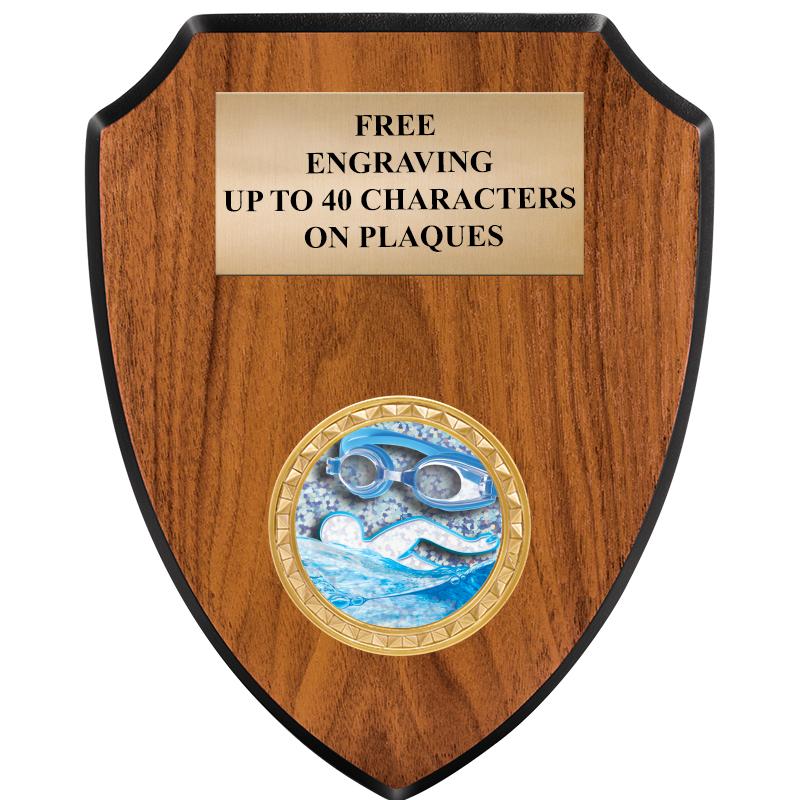 6"X7.5" WOOD SHIELD INSERT PLQ