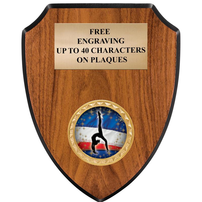 6"X7.5" WOOD SHIELD INSERT PLQ