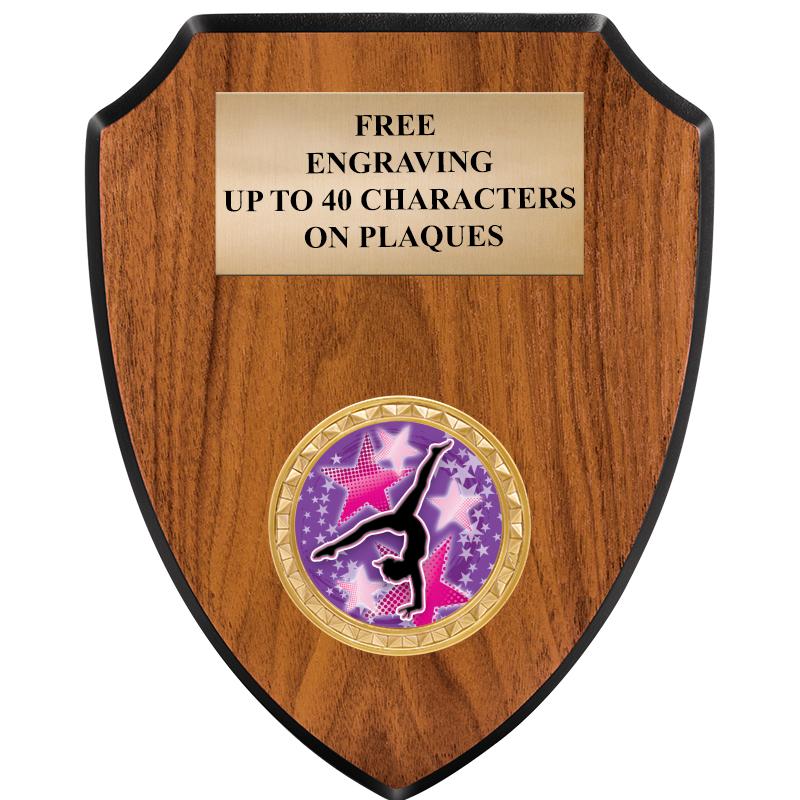 6"X7.5" WOOD SHIELD INSERT PLQ