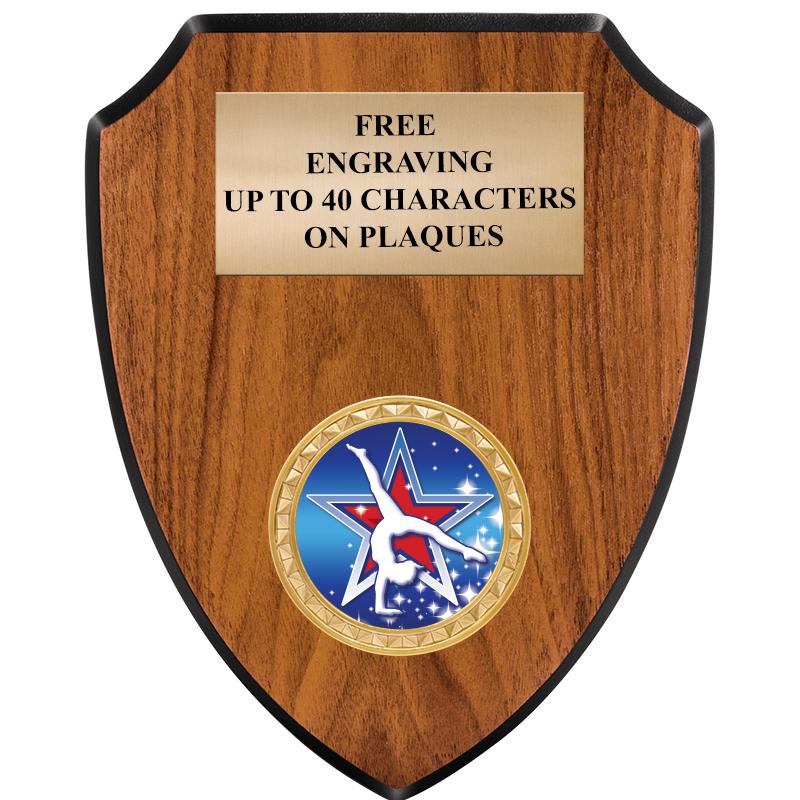 6"X7.5" WOOD SHIELD INSERT PLQ