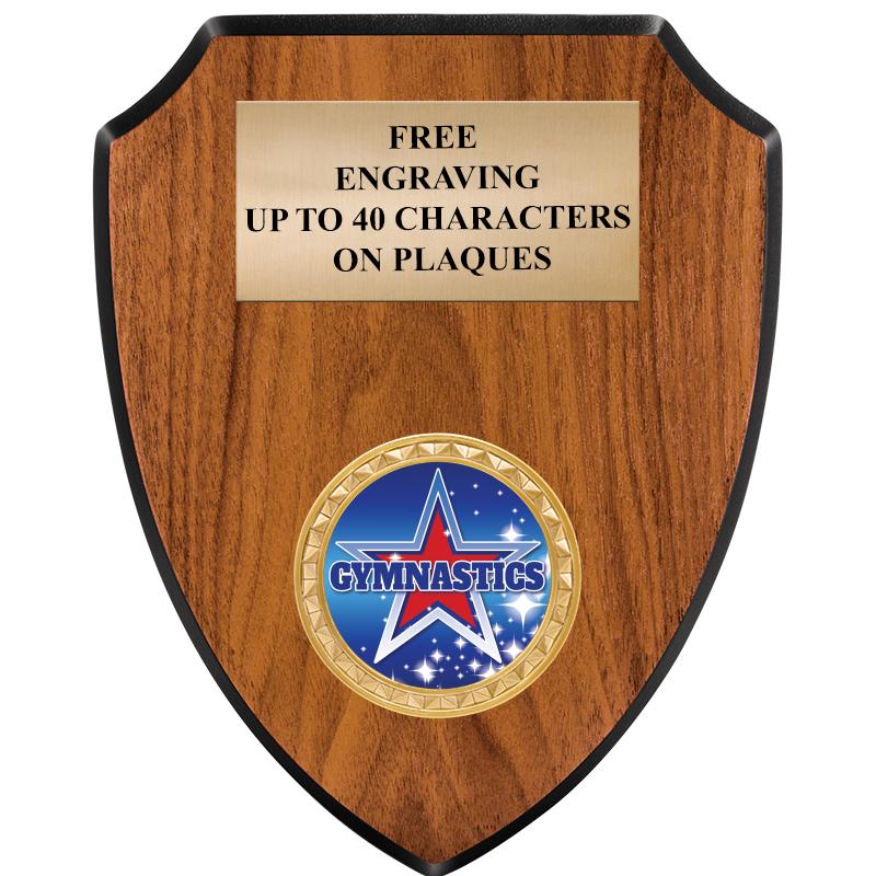 6"X7.5" WOOD SHIELD INSERT PLQ