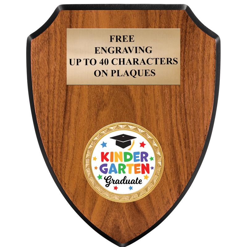 6"X7.5" WOOD SHIELD INSERT PLQ