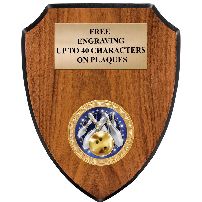 6"X7.5" WOOD SHIELD INSERT PLQ