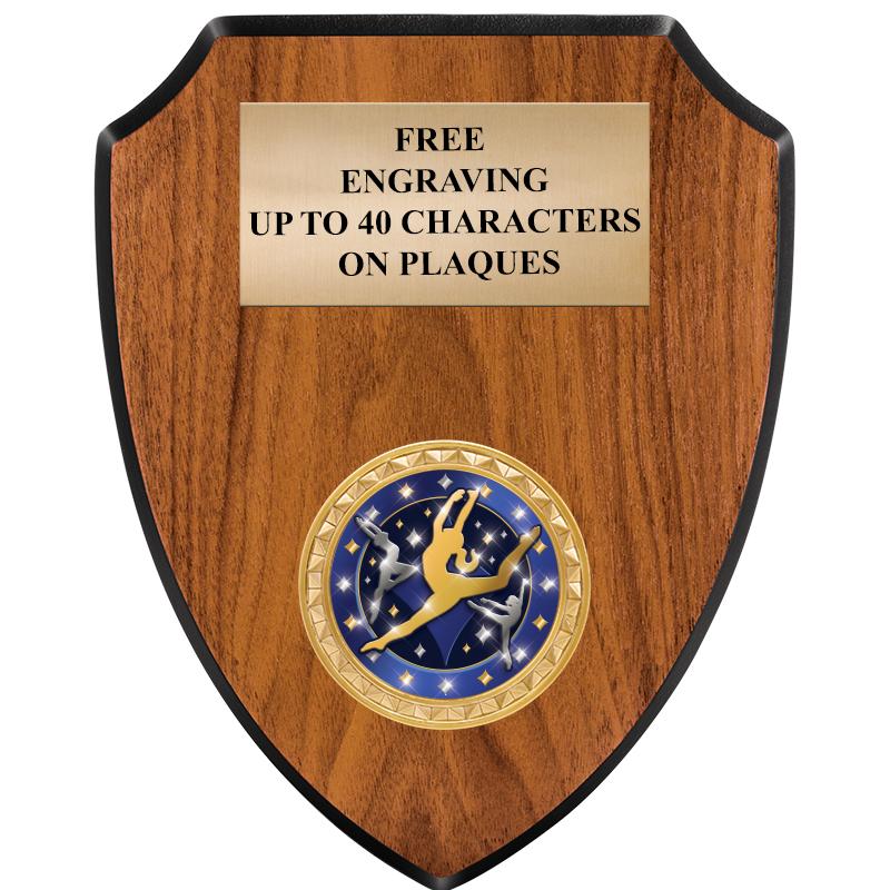 6"X7.5" WOOD SHIELD INSERT PLQ