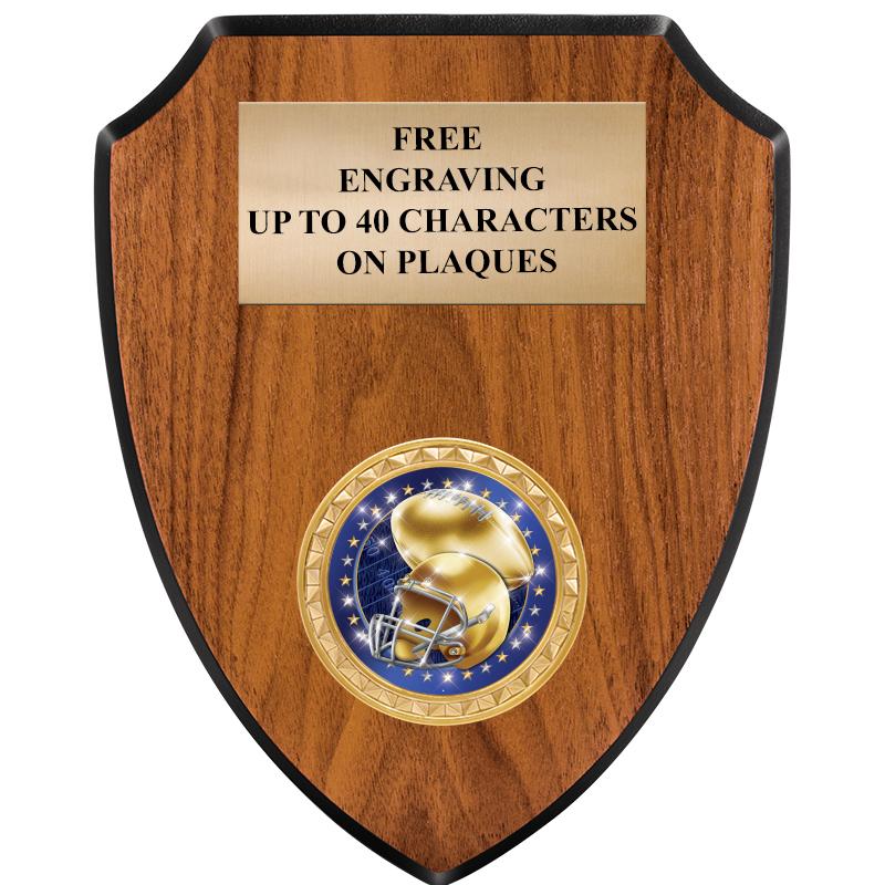 6"X7.5" WOOD SHIELD INSERT PLQ