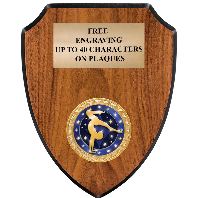 6"X7.5" WOOD SHIELD INSERT PLQ