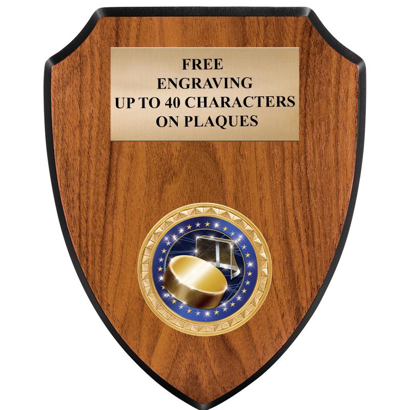 6"X7.5" WOOD SHIELD INSERT PLQ