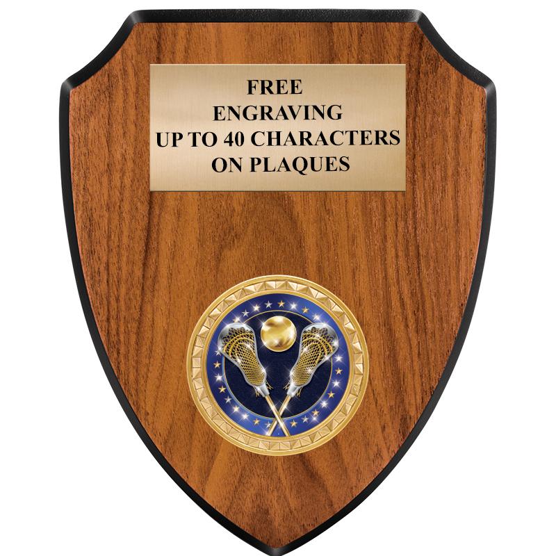 6"X7.5" WOOD SHIELD INSERT PLQ