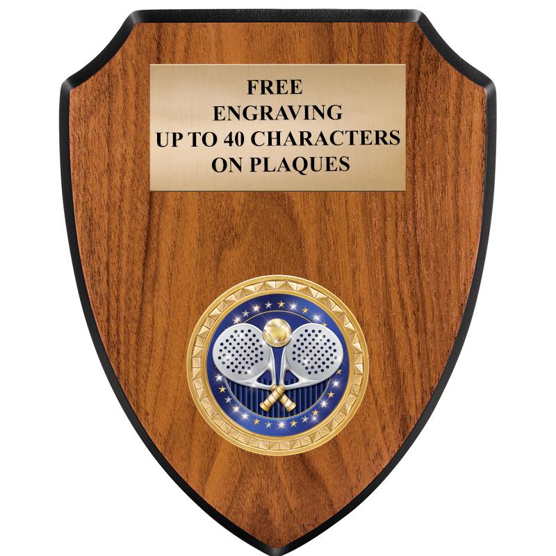 6"X7.5" WOOD SHIELD INSERT PLQ