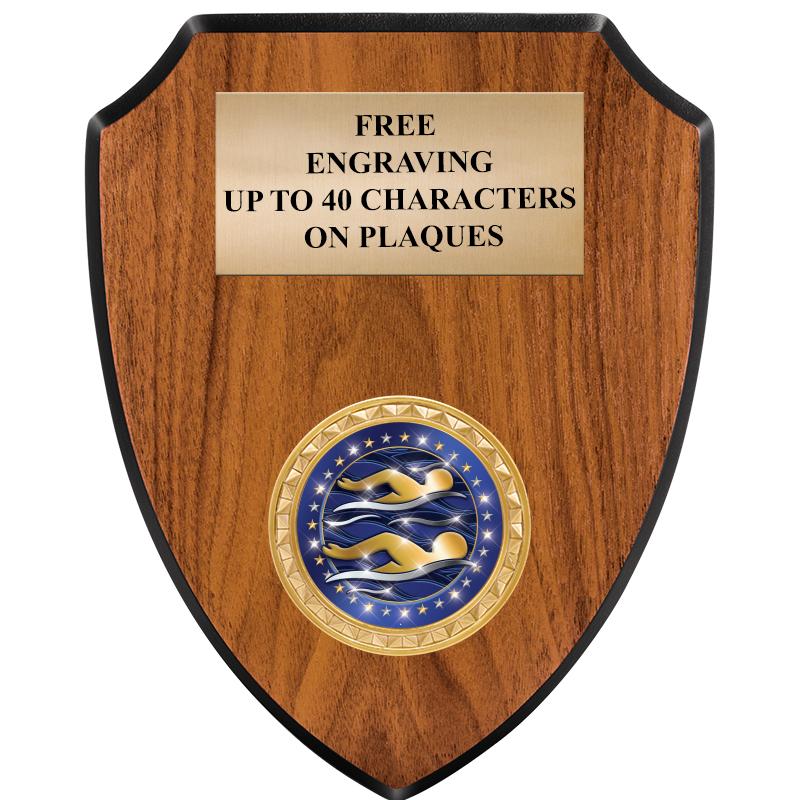 6"X7.5" WOOD SHIELD INSERT PLQ